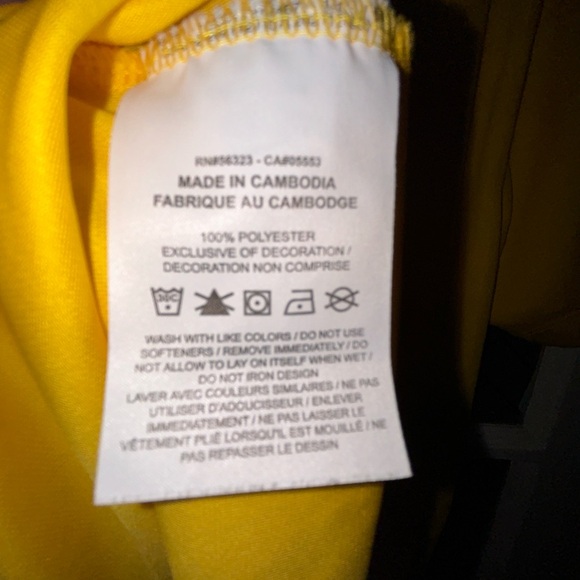 Nike Men’s Golf Dri‎ Fit Yellow Striped Polo Short Sleeve Shirt Size X-Large XL - Picture 8 of 8